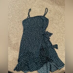 Dark Green colored short and cute summer dress